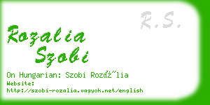 rozalia szobi business card